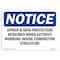 Signmission OSHA Sign, Apron & Skin Protection Req Actively, 10in X 7in Plastic, 10" W, 7" H, Lndscp OS-NS-P-710-L-10166 - alternate 1